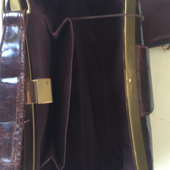 ★HP★ Vintage Crocodile Leather 1950’s Handbag - Picture 5 of 7